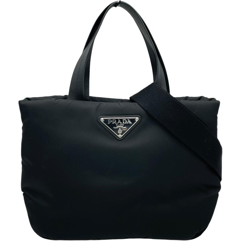 【極美品】プラダ スモールパデットトート 2way ブラック ショルダーバッグ PRADA（プラダ） パデッドトート スモール ブラック ナイロン