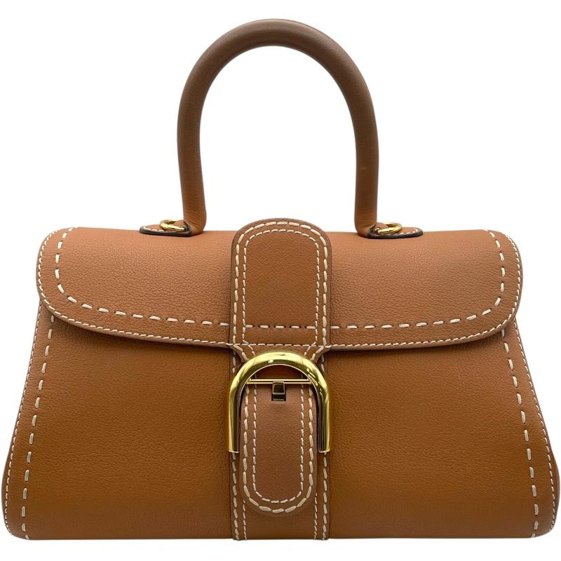 DELVAUX デルヴォー ブリヨンMM レザー ダークブラウン デルヴォー DELVAUX ブリヨンEW ブラウン レザー ハンドバッグ