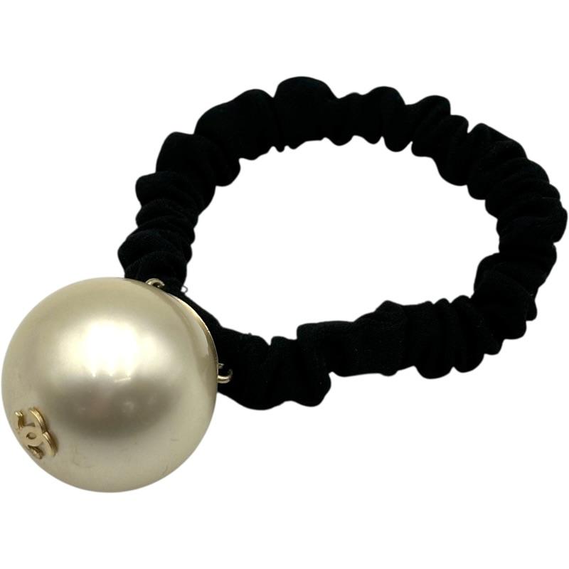 【未使用品】CHANEL シャネル パール CC ココマーク シュシュ CHANEL（シャネル） ココマーク パール シュシュ ブラック フェイク