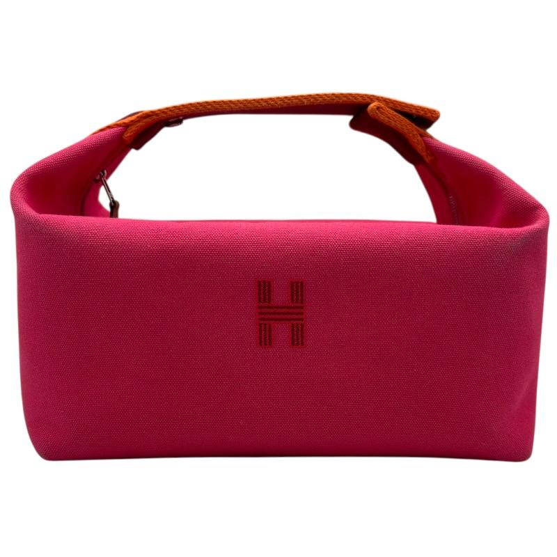 HERMES（エルメス） ブリッドアブラックGM ピンク シルバー金具 トワル 