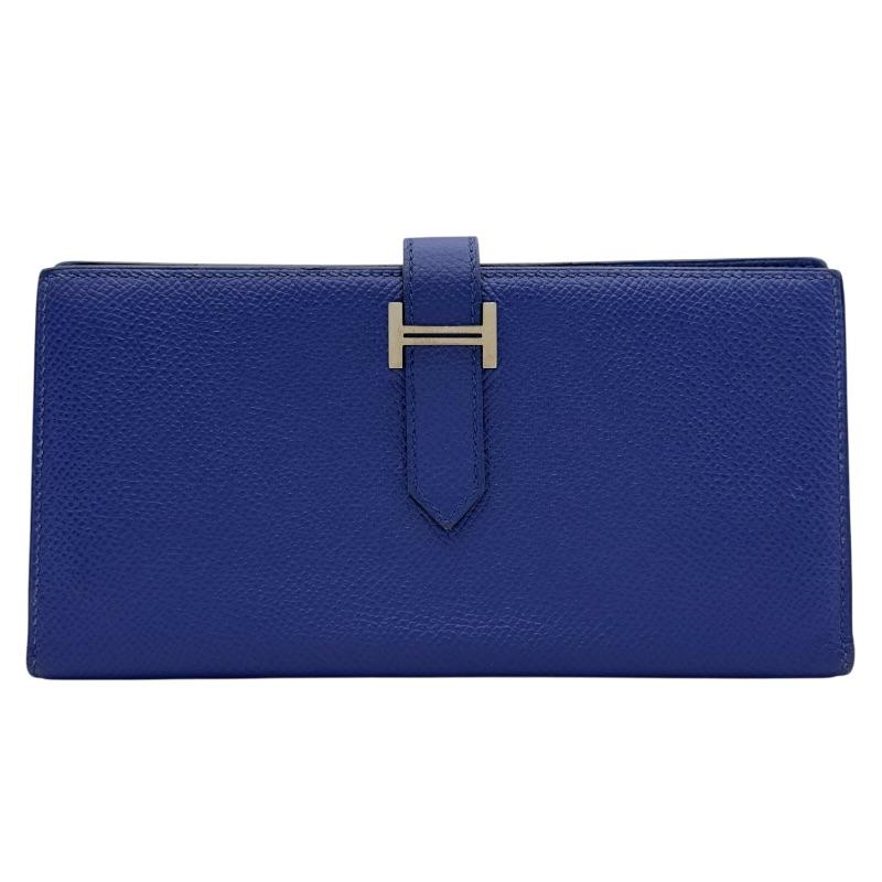 エルメス HERMES ベアンスフレ T刻 ブルーエレクトリック シルバー金具 エプソン レディース 長財布 HERMES（エルメス） ベアンスフレ T刻 ブルーエレクトリック シルバー