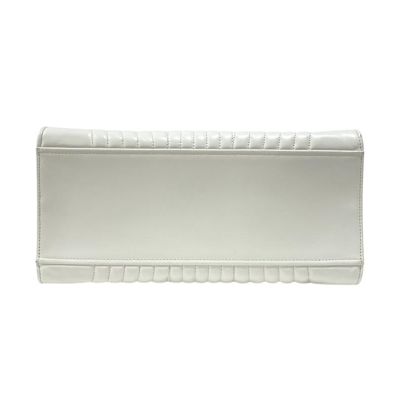 PRADA（プラダ） ダイアグラム ハンドバッグ 1BA165 ホワイト カーフ 