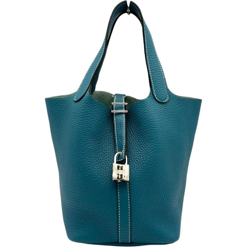 HERMES（エルメス） ピコタンロックPM □Q刻 ブルージーン シルバー