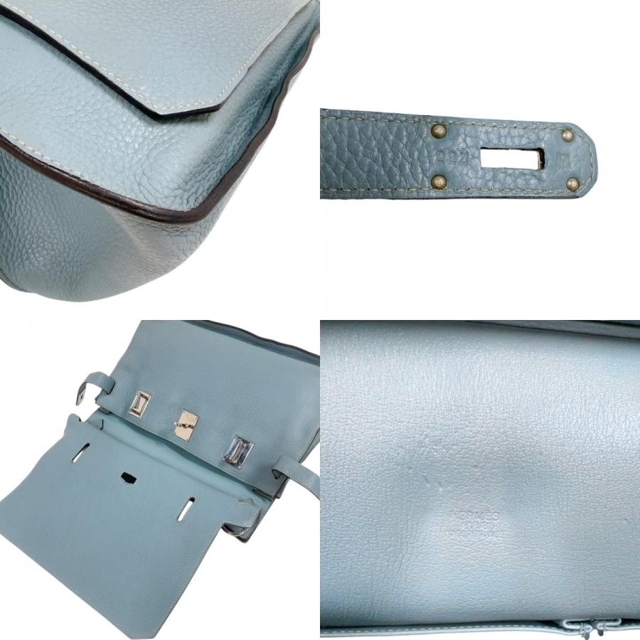 エルメス HERMES ジプシエール37 □M刻　(2009年製) シエル　シルバー金具 トリヨンクレマンス ショルダーバッグ レディース 中古_8