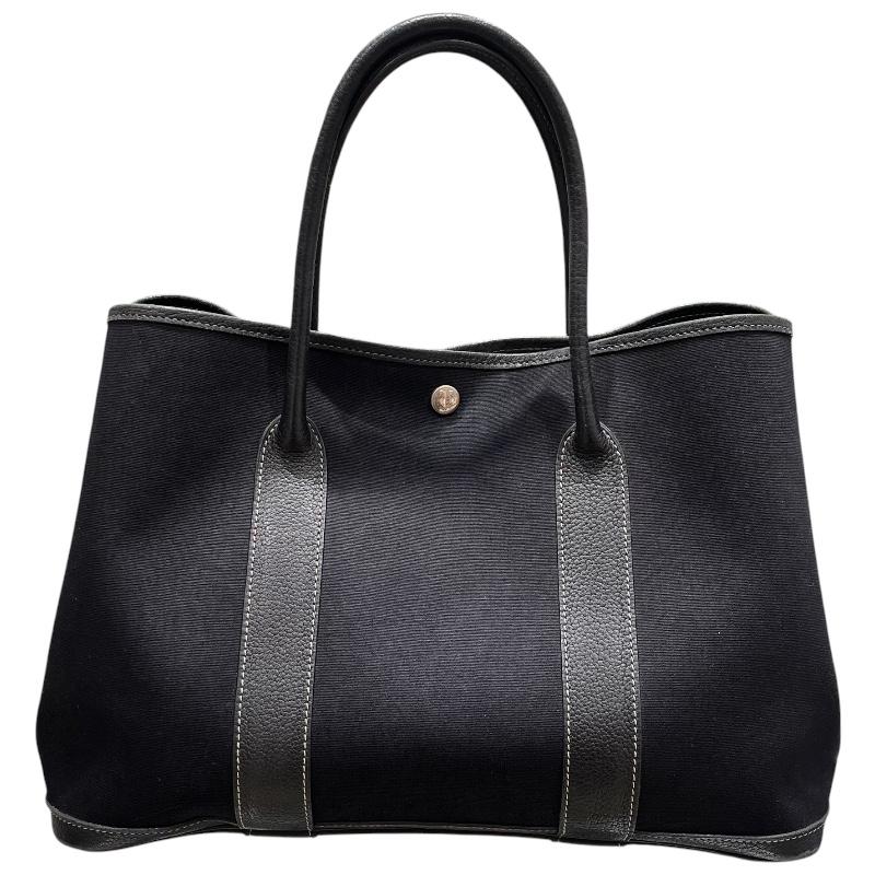 HERMES（エルメス） ガーデンパーティPM □G刻 ブラック トワル 