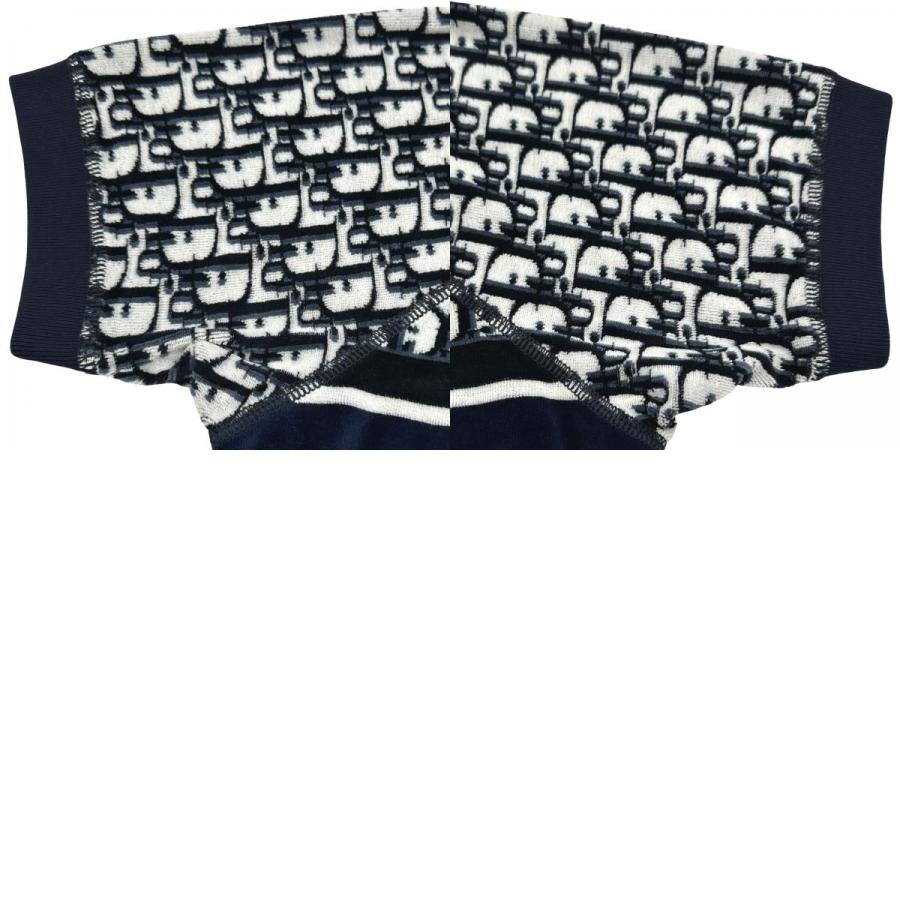 クリスチャン・ディオール Christian Dior オブリーク総柄フリースショートドレス 123R02A4022 ネイビー コットン ワンピース 中古の画像