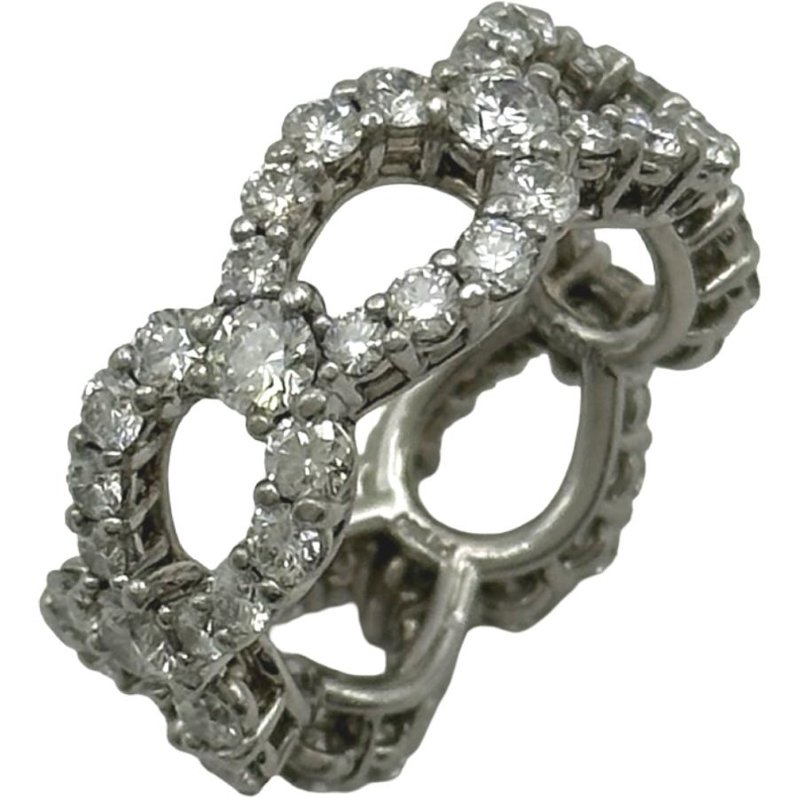 【新品同様】ハリーウイストン　HW Pt950 ダイヤ　リング　指輪 ハリー・ウィンストン（HARRY WINSTON） ループバイリング プラチナ