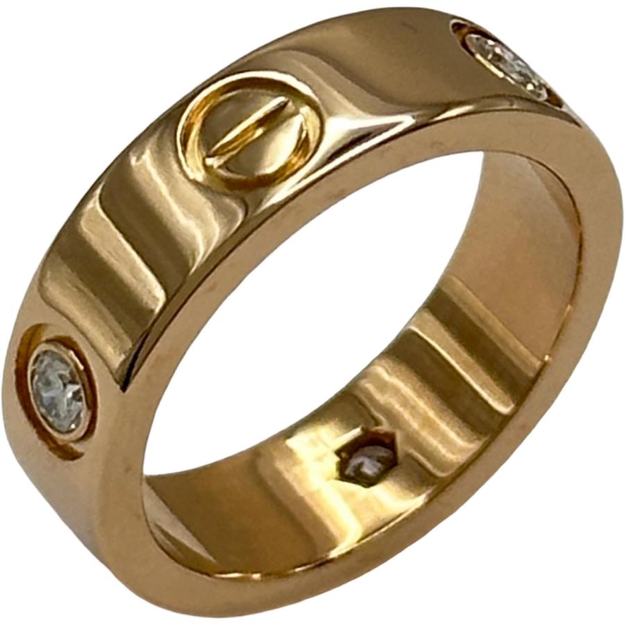 Cartier（カルティエ） ラブリングハーフダイヤ ピンクゴールド 750