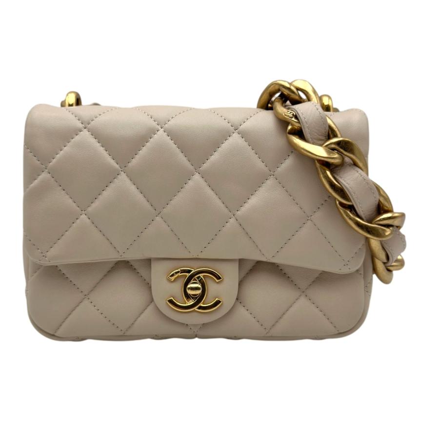 CHANEL（シャネル） マトラッセ ミニフラップ バッグ AS3214 ベージュ 