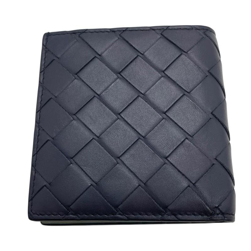 BOTTEGA VENETA ネイビー 二つ折り財布 BOTTEGA VENETA（ボッテガ・ヴェネタ） イントレチャート 二つ折り財布
