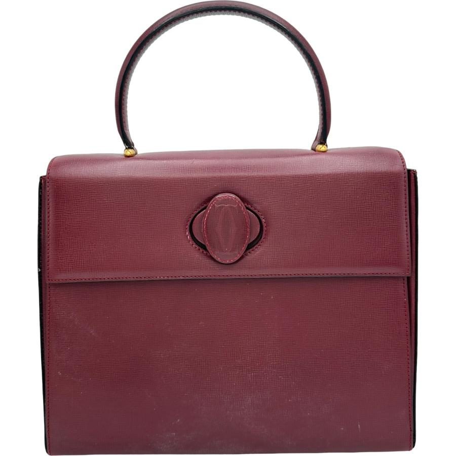 Cartier（カルティエ） マストライン ハンドバッグ ボルドー レザー