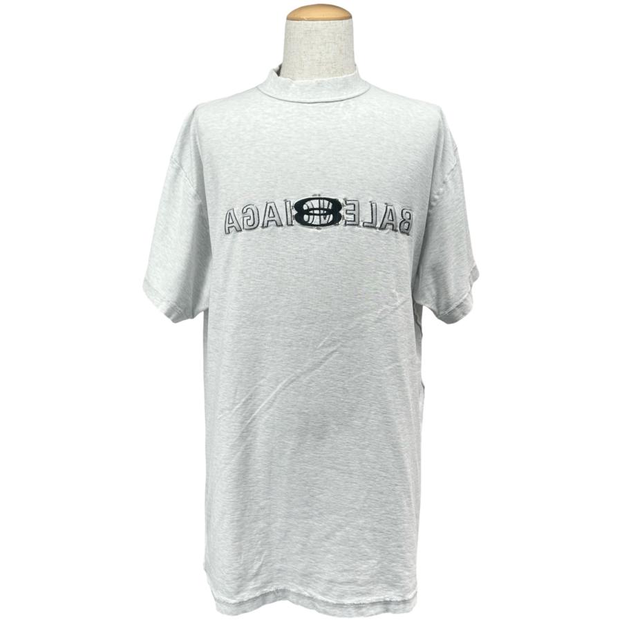 BALENCIAGA（バレンシアガ） ミラーロゴTシャツ 787358 グレー