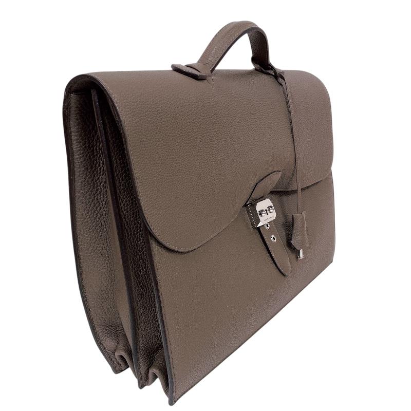HERMES（エルメス） サックアデペッシュ2 38 T刻 トープ・シルバー金具