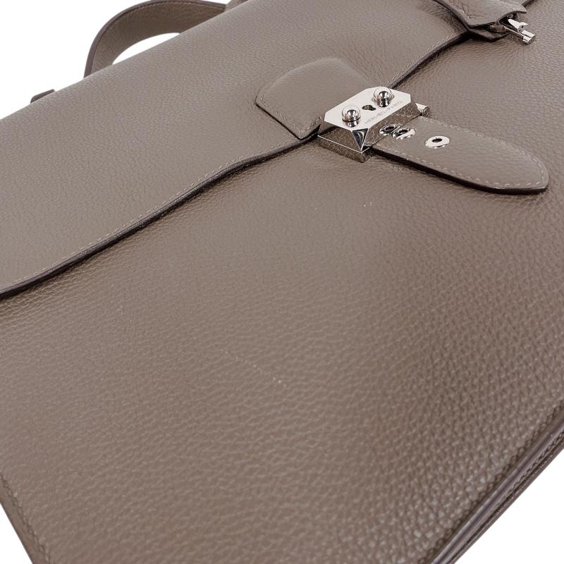 HERMES（エルメス） サックアデペッシュ2 38 T刻 トープ・シルバー金具