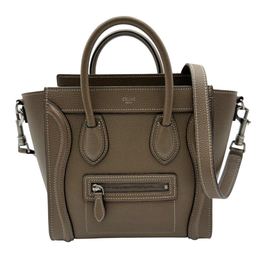 カーキャリア CELINE（セリーヌ） ラゲージナノショッパー 189243 トープ シルバー