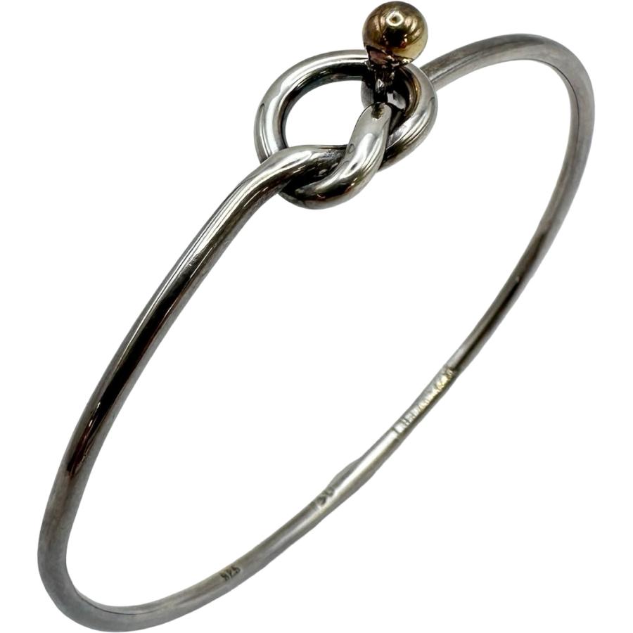 美品　Tiffany&Co. ティファニー　ラブノット　バングル　925/750 TIFFANY&Co.（ティファニー） TIFFANY＆CO ラブノットバングル