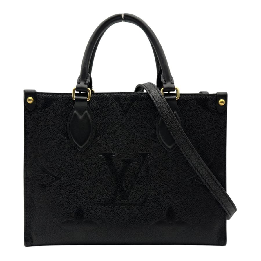 Louis Vuitton オンザゴー ブラックレザーショルダーバッグ LOUIS VUITTON（ルイ・ヴィトン） オンザゴーPM M45653 ブラック