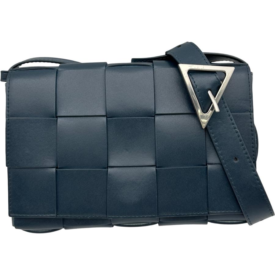 ボッテガヴェネタ イントレチャート　ダブルジップ　ネイビー BOTTEGA VENETA（ボッテガ・ヴェネタ） マキシイントレチャート
