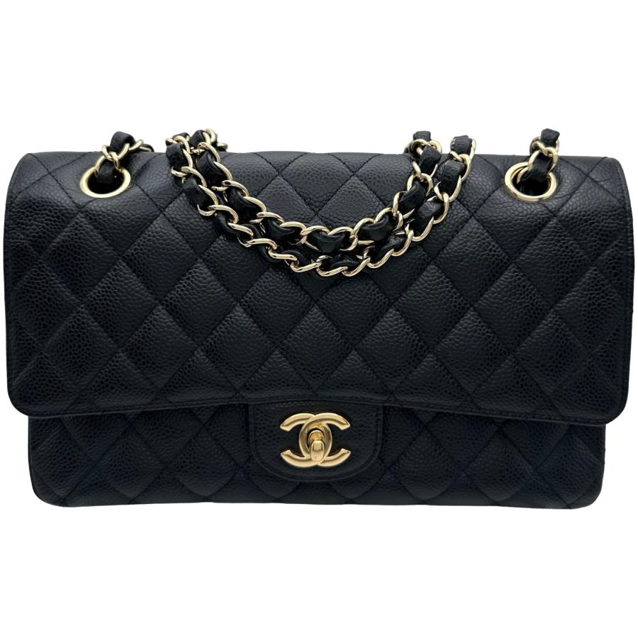 シャネル CHANEL マトラッセ25 A01112 19番台 ブラック ゴールド金具 キャビアスキン レディース ショルダーバッグ CHANEL（シャネル） マトラッセ25 A01112 19番台 ブラック ゴールド