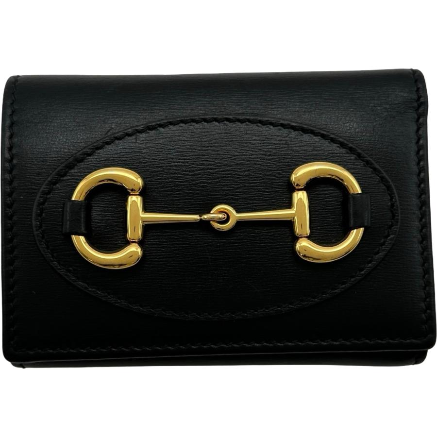 GUCCI（グッチ） ホースビットコンパクトウォレット 644462 ブラック 