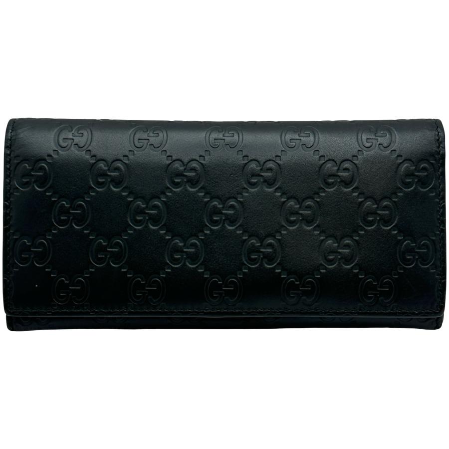 GUCCI（グッチ） 二つ折り長財布 233154 ブラック/シルバー金具