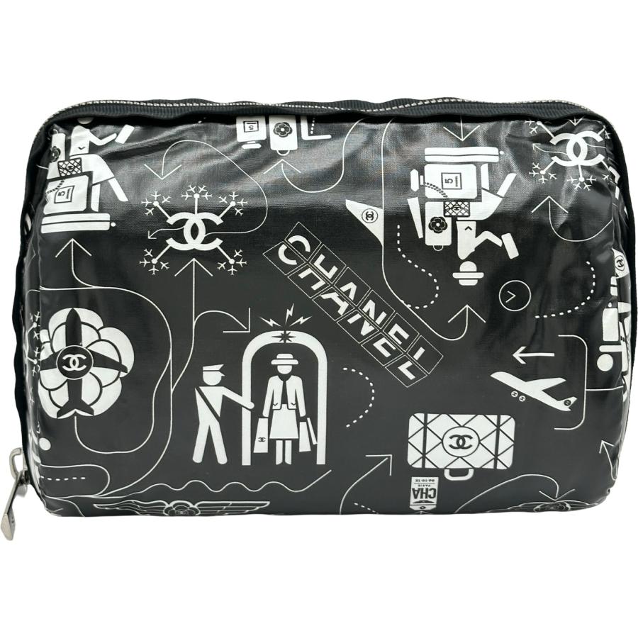 CHANEL（シャネル） エアラインポーチ 22番台 ブラック/ホワイト 