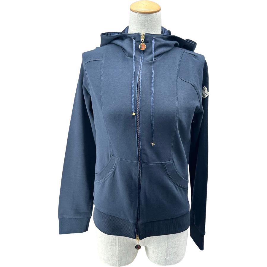 MONCLER（モンクレール） ジップアップパーカー ネイビー コットン 