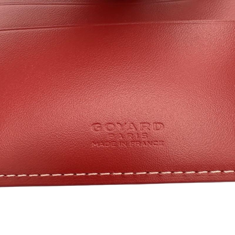 ゴヤール GOYARD ヴィクトワールウォレット レッド ポリ塩化ビニル 二つ折り財布 ユニセックス 中古_6