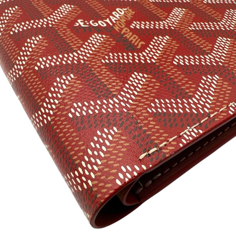 ゴヤール GOYARD ヴィクトワールウォレット レッド ポリ塩化ビニル 二つ折り財布 ユニセックス 中古_7