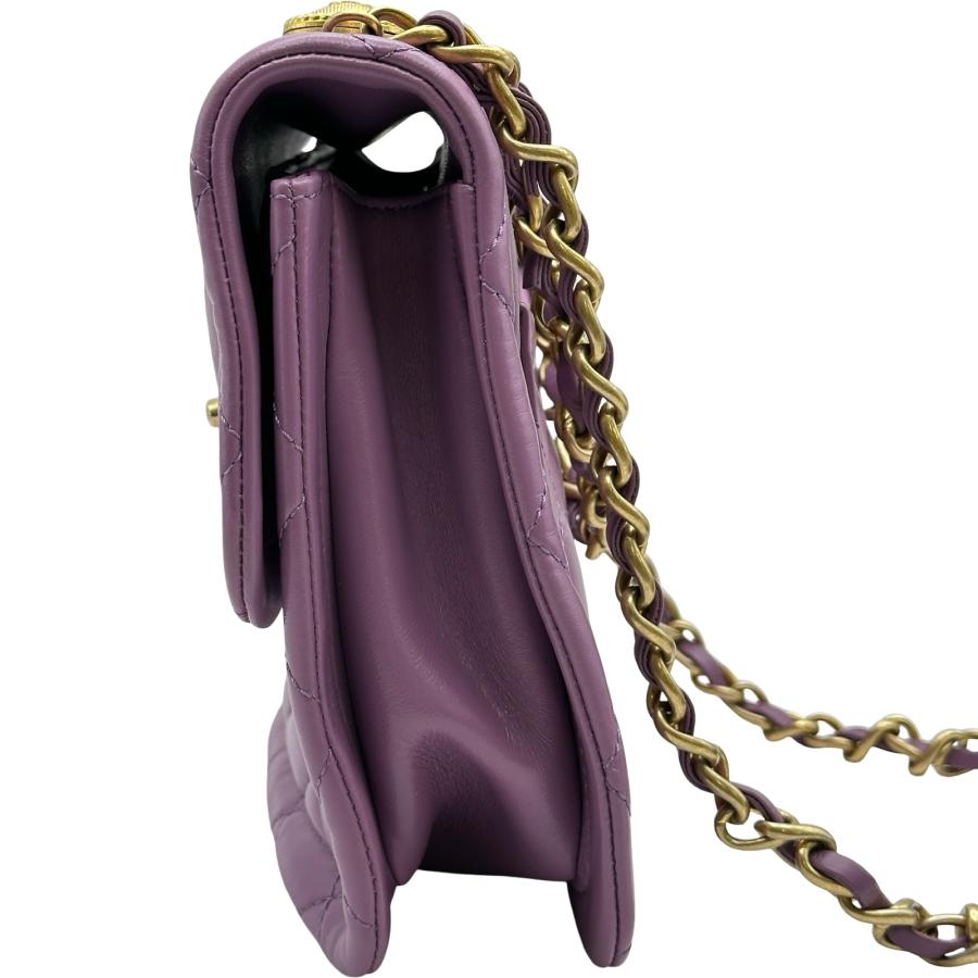 シャネル CHANEL マトラッセフラップバッグ AS2054 30番台 パープル 