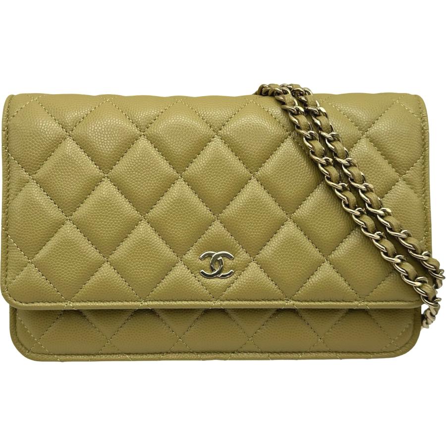 シャネル CHANEL マトラッセ チェーンウォレット AP0250  ピスタチオ ゴールド金具 キャビアスキン レディース ショルダーバッグ CHANEL（シャネル） マトラッセ チェーンウォレット AP0250 ピスタチオ