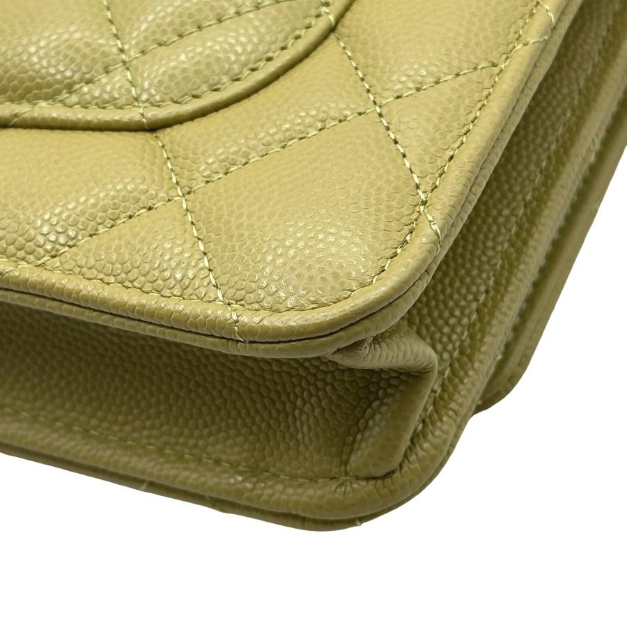 シャネル CHANEL マトラッセ チェーンウォレット AP0250  ピスタチオ ゴールド金具 キャビアスキン レディース ショルダーバッグ CHANEL（シャネル） マトラッセ チェーンウォレット AP0250 ピスタチオ