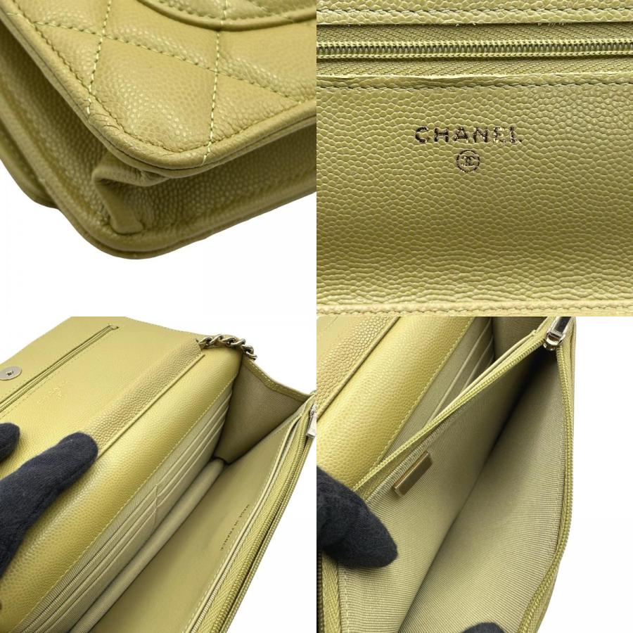 シャネル CHANEL マトラッセ チェーンウォレット AP0250  ピスタチオ ゴールド金具 キャビアスキン レディース ショルダーバッグ CHANEL（シャネル） マトラッセ チェーンウォレット AP0250 ピスタチオ