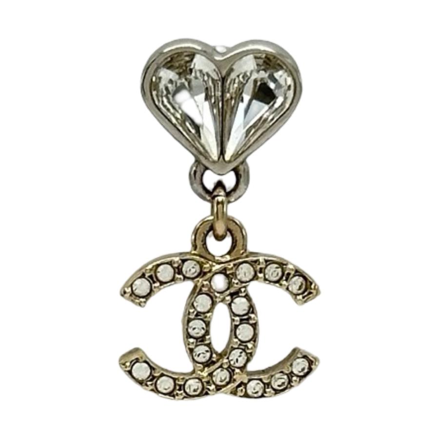 CHANEL（シャネル） ココマークハートピアス シルバー メタル/ライン 