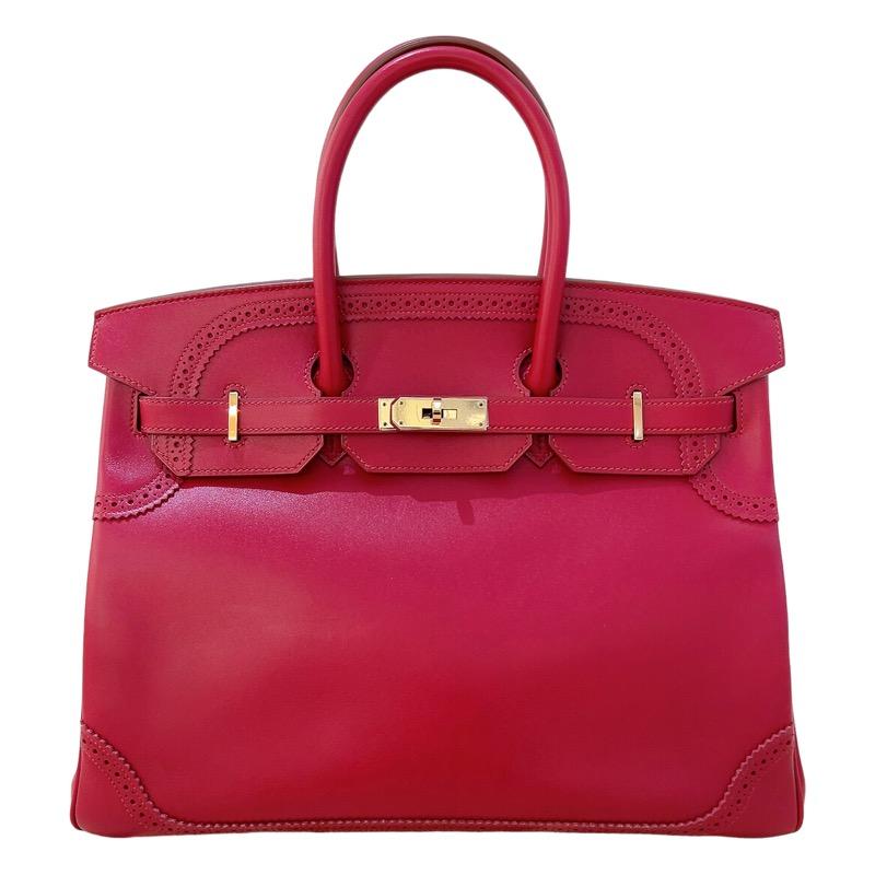 HERMES エルメス バーキン35 ギリーズ □P刻(2012年製) ルビー 