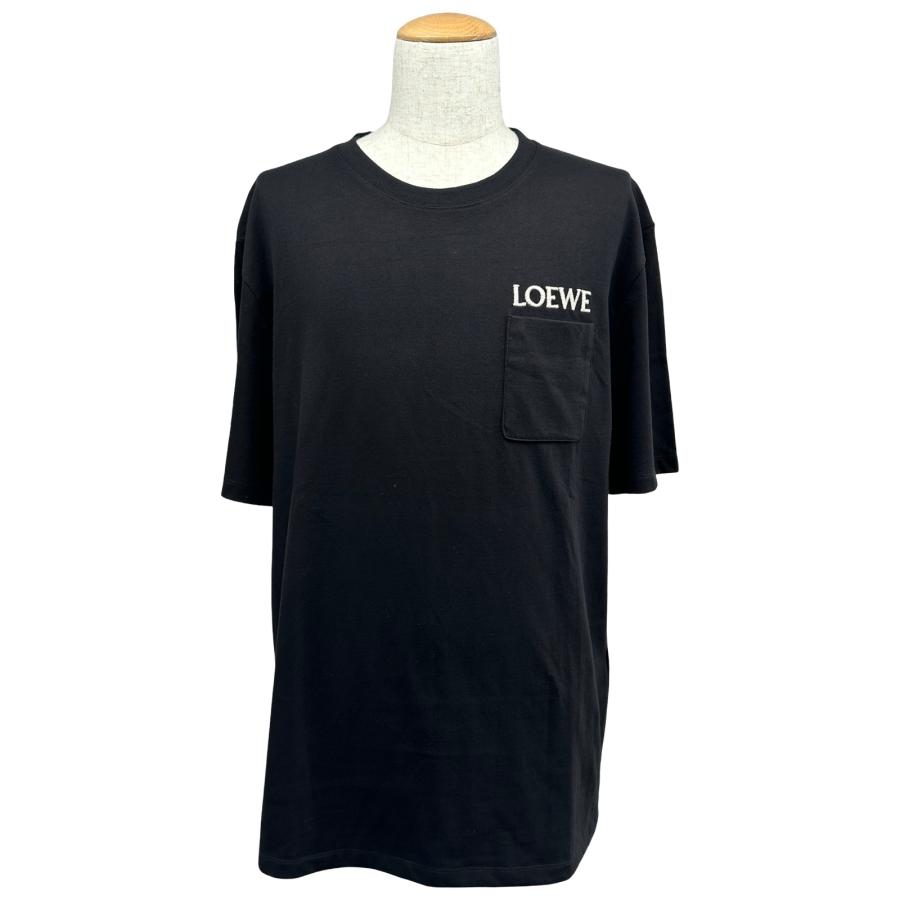 LOEWE（ロエベ） ロゴ刺〓半袖Tシャツ H526Y22XDE ブラック コットン