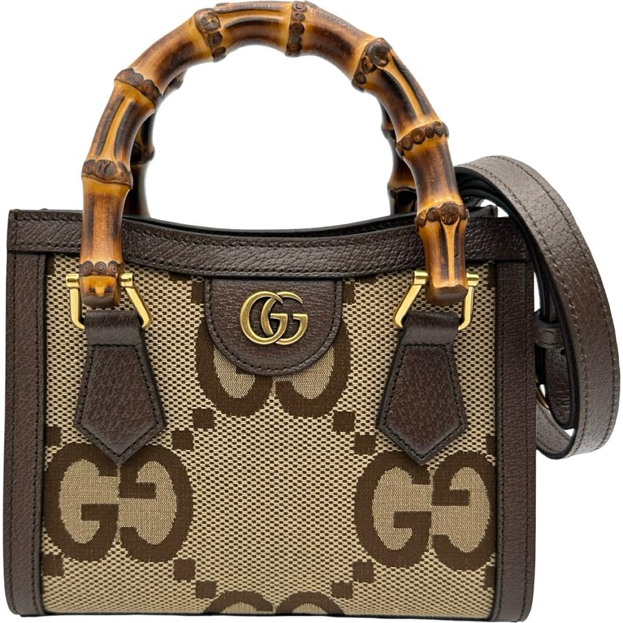 GUCCI（グッチ） ダイアナミニトートバッグ 655661 ブラウン ゴールド