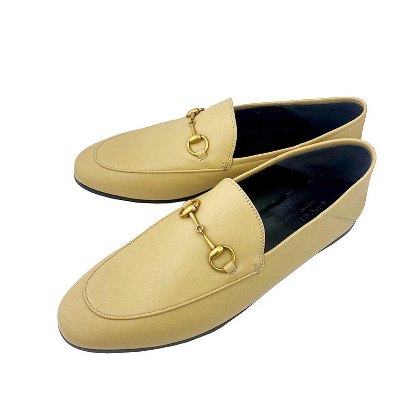グッチ Gucci ホースビットローファー ブリクストン 21ss ベージュ ローファー サイズ40 メンズ 中古 Okura ヤフーショッピング店 通販 Yahoo ショッピング