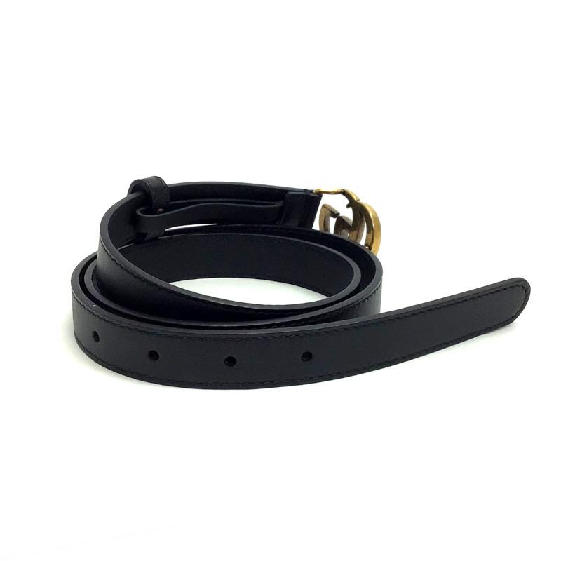 グッチ Gucci ダブルgバックルベルト ブラック ベルト レディース 中古 Okura ヤフーショッピング店 通販 Yahoo ショッピング