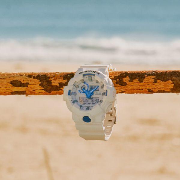 G-SHOCK カシオ GA-700HDS-7AJF メンズ 腕時計 ブルー蓄光フェイス 