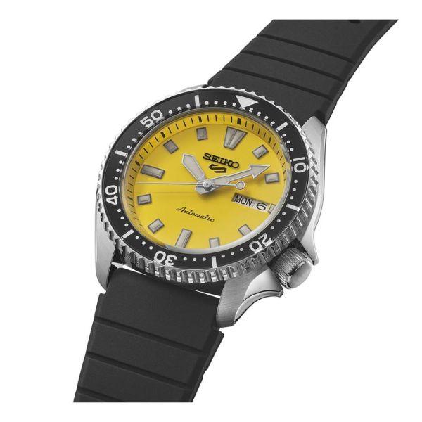 Seiko 5 3年保証 セイコー スポーツ SBSA307 黄色 メンズ 腕時計 SKX