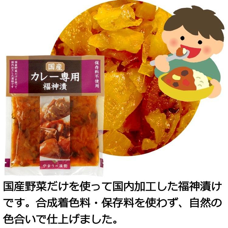 国産 カレー専用 福神漬＆ 福井県産 三年子 花らっきょ メール便 送料  