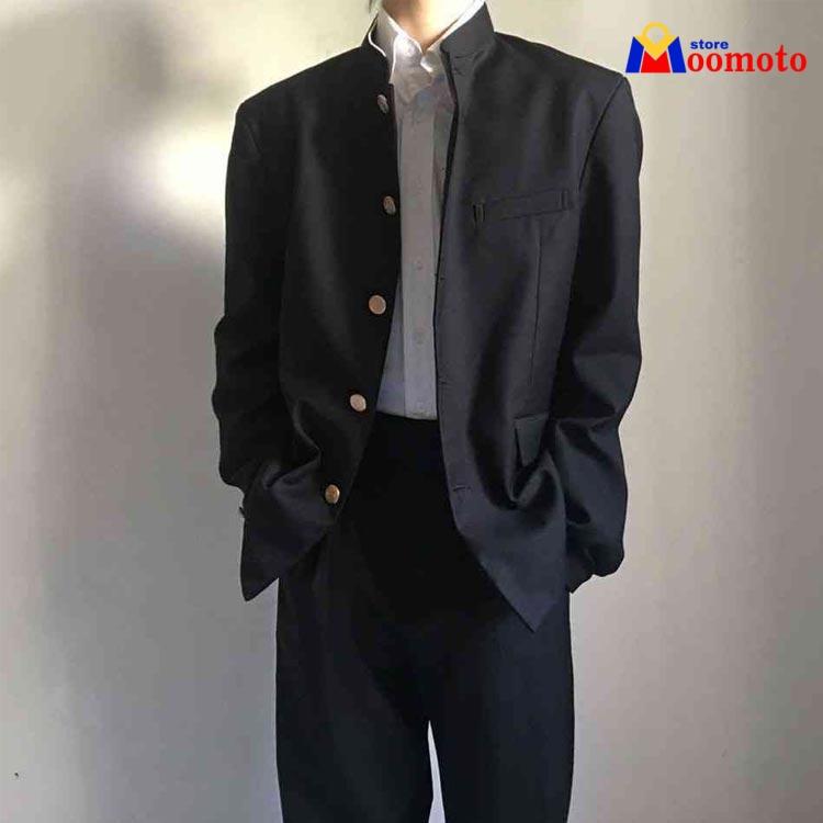 学ラン 制服 詰襟 スラックス 上下セット ブレザー 中学生 ラウンド襟 
