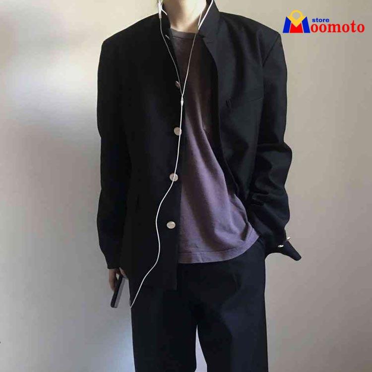 学ラン 制服 詰襟 スラックス 上下セット ブレザー 中学生 ラウンド襟