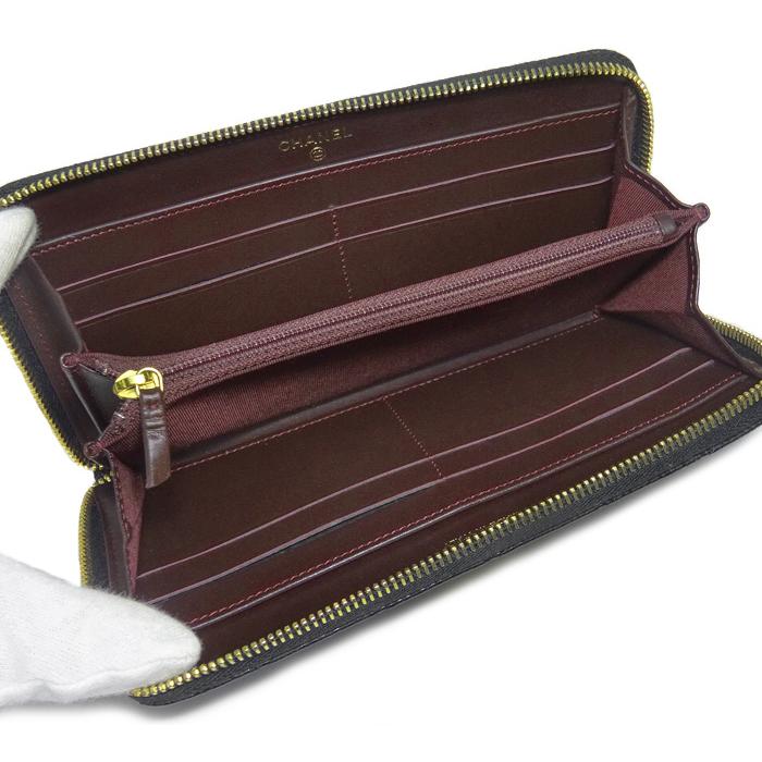 ✨超絶美品✨ CHANEL キャビアスキン マトラッセ ラウンドファスナー長  