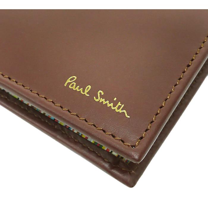 未使用 超美品】 ポールスミス Paul Smith 二つ折り財布 小銭入れ付き 