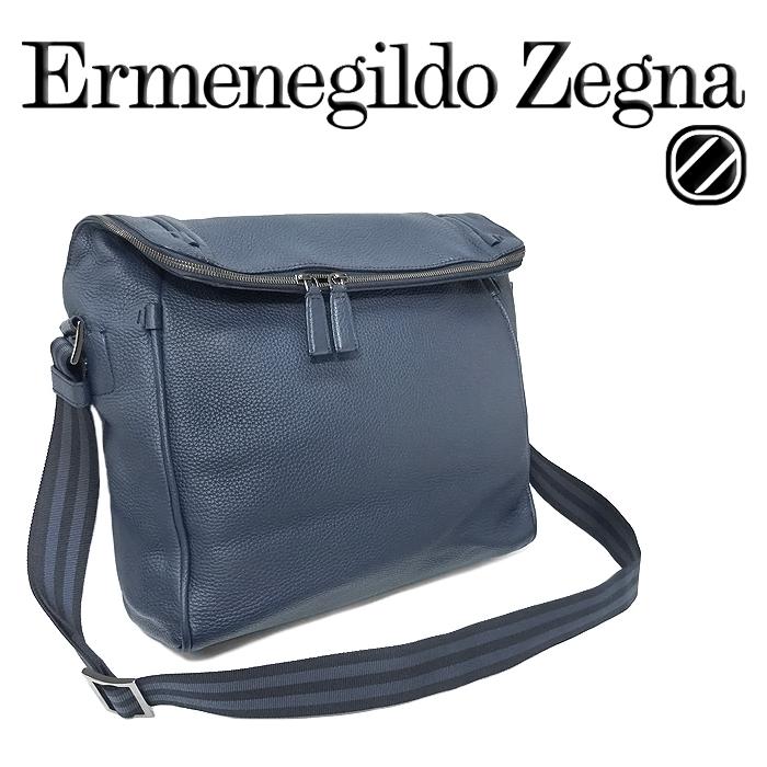 送料無料 美品】 エルメネジルドゼニア 斜めがけショルダーバッグ 