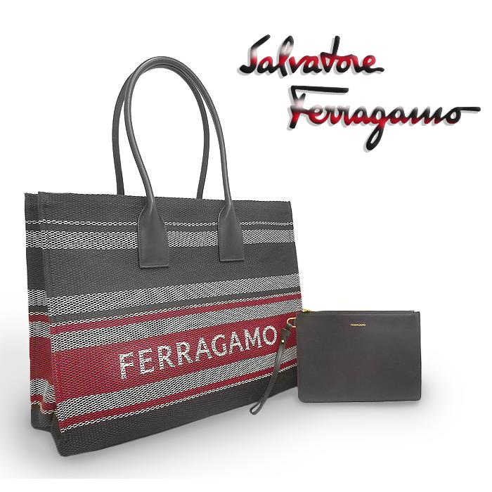 超美品 ほぼ未使用】 フェラガモ Ferragamo ショルダートートバッグ 