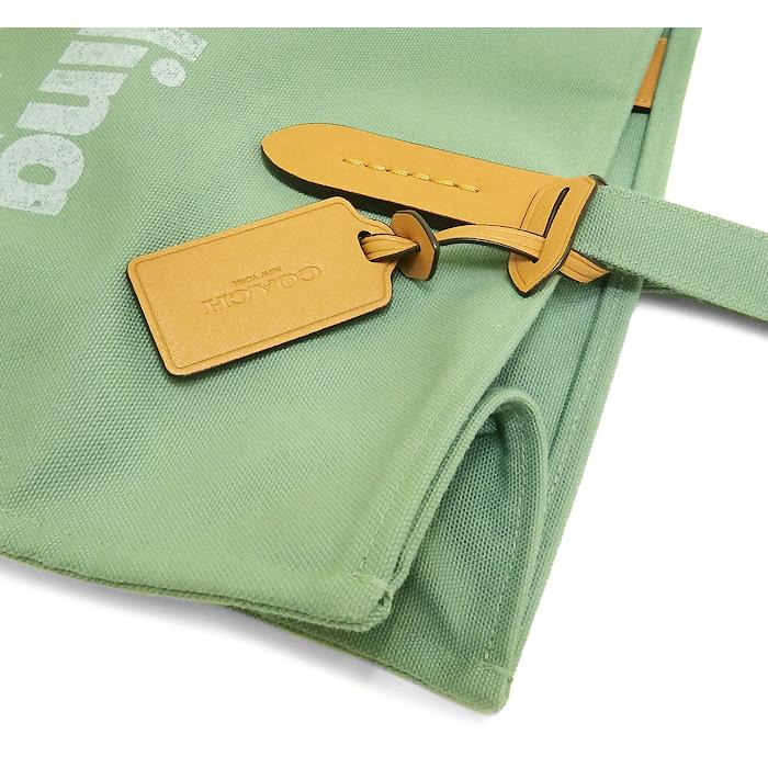 【未使用品 超美品】 コーチ COACH ショルダートートバッグ ハンドバッグ 鞄 キャンバス カーキ グリーン メンズ レディース 大容量 軽い | COACH | 06