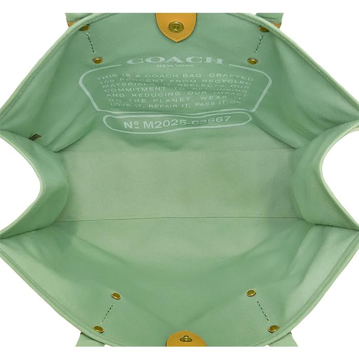 【未使用品 超美品】 コーチ COACH ショルダートートバッグ ハンドバッグ 鞄 キャンバス カーキ グリーン メンズ レディース 大容量 軽い | COACH | 08
